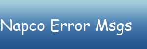 Napco Error Msgs